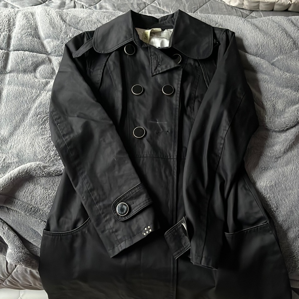 Black Button Up Coat